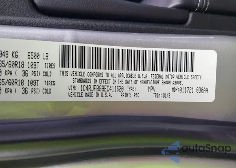 2014 Jeep Grand Cherokee Limited from USA, damaged, VIN 1C4RJFBG9EC411520